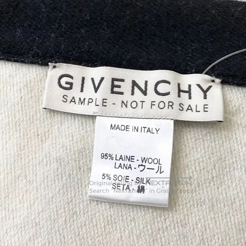 Givenchy Givenchy Black and White Double-Sided Wool Blanket Size ONE SIZE - 6 Thumbnail