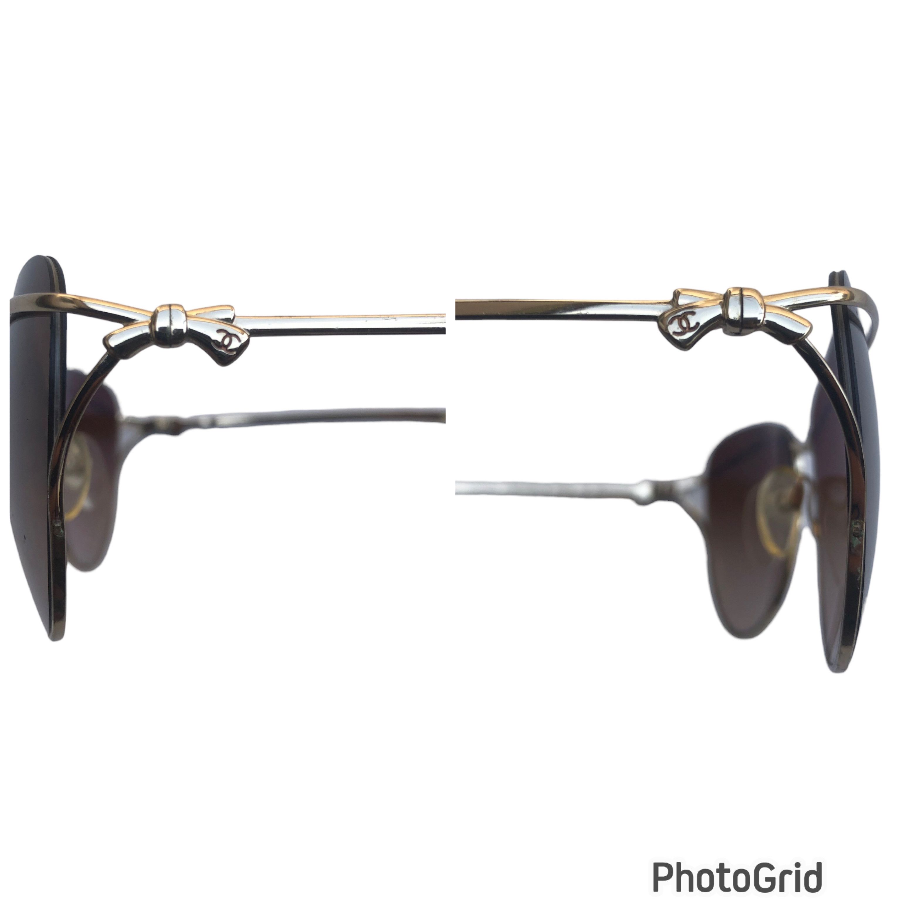 Chanel 💯CHANEL Goldtone Metal Frame And Brown Tint Sunglasses 4181 Size ONE SIZE - 10 Thumbnail