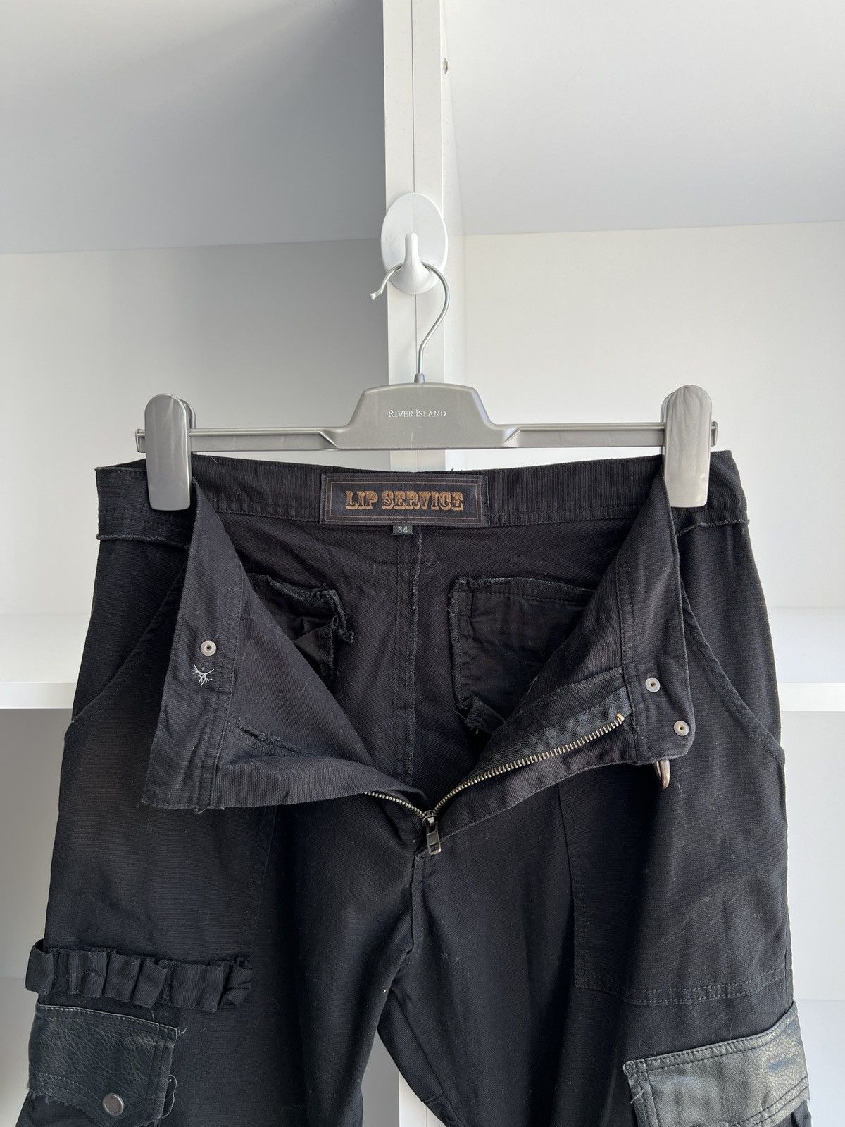 Lip Service × Vintage Lip Service Pants Men's Y2K Grunge Punk Cargo Vintage Goth Size US 34 / EU 50 - 8 Thumbnail