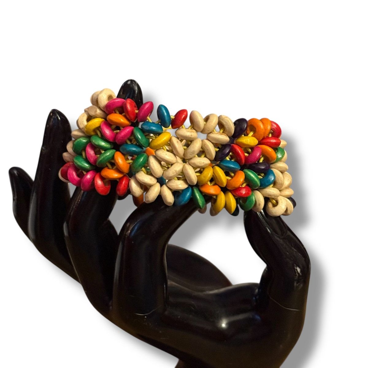 Other Multicolor wooden woven floral stretch bracelet Size ONE SIZE - 2 Thumbnail