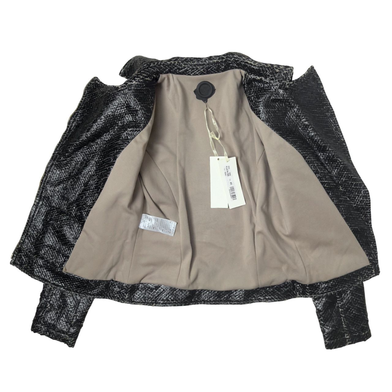 14th Addiction Van Caloen distressed leather biker jacket Size US XXS / EU 40 - 2 Thumbnail