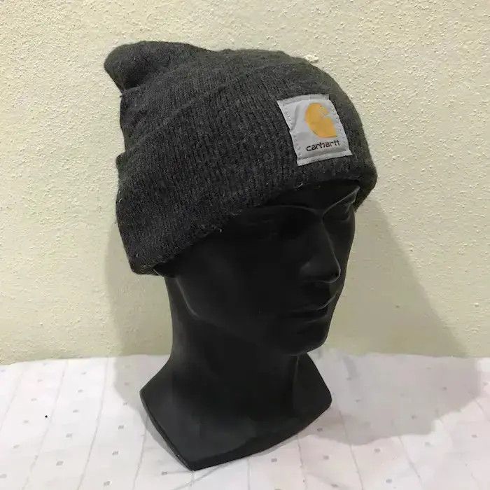 Carhartt × Vintage Carhatt Plain Beanie Hat Size ONE SIZE - 3 Thumbnail