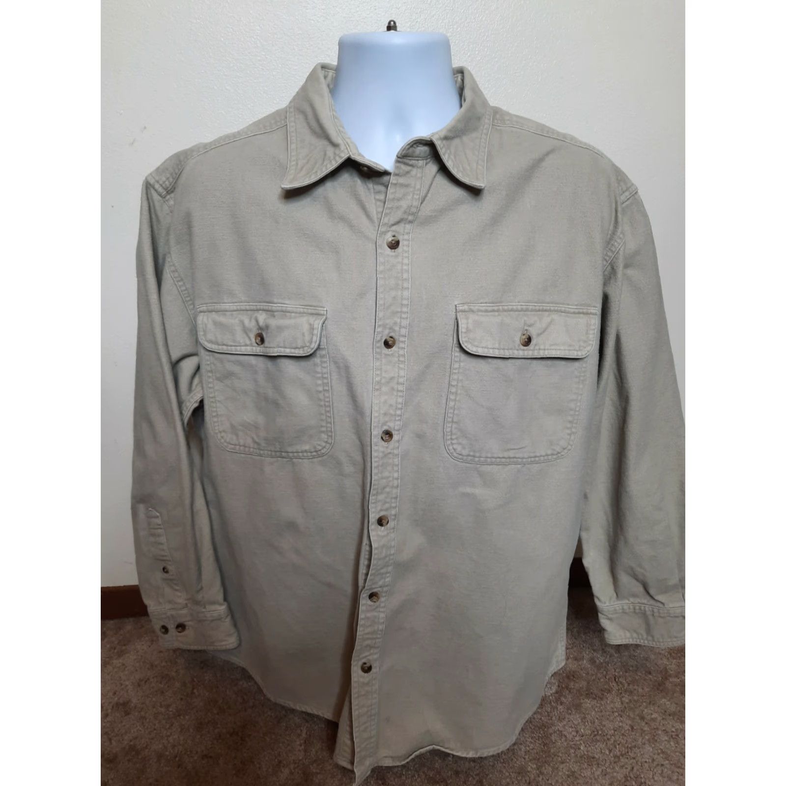 Vintage VINTAGE Gander Mountain Guide Series Large Chamois Flannel Button Up Shirt Mens Size US L / EU 52-54 / 3 - 4 Thumbnail