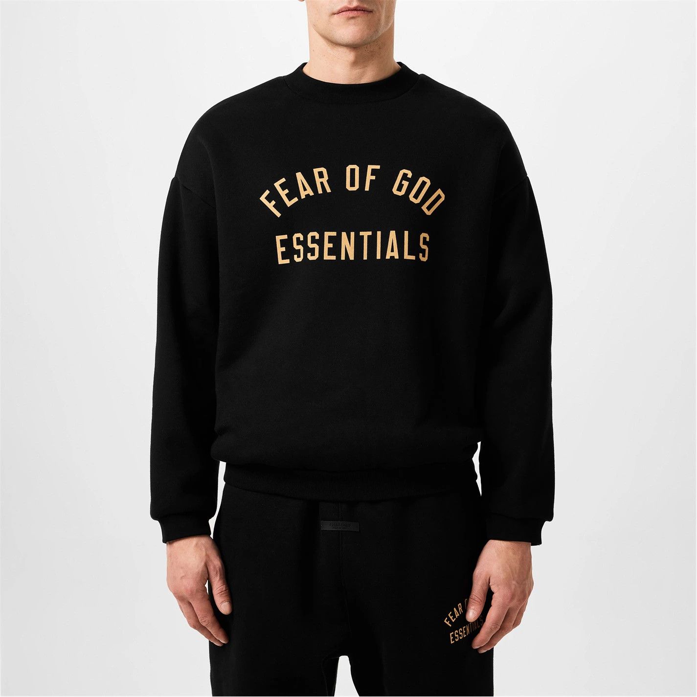 Fear of God o1g2r1mq0426 Fleece Crew Neck Sweater in Black Size US S / EU 44-46 / 1 - 2 Thumbnail