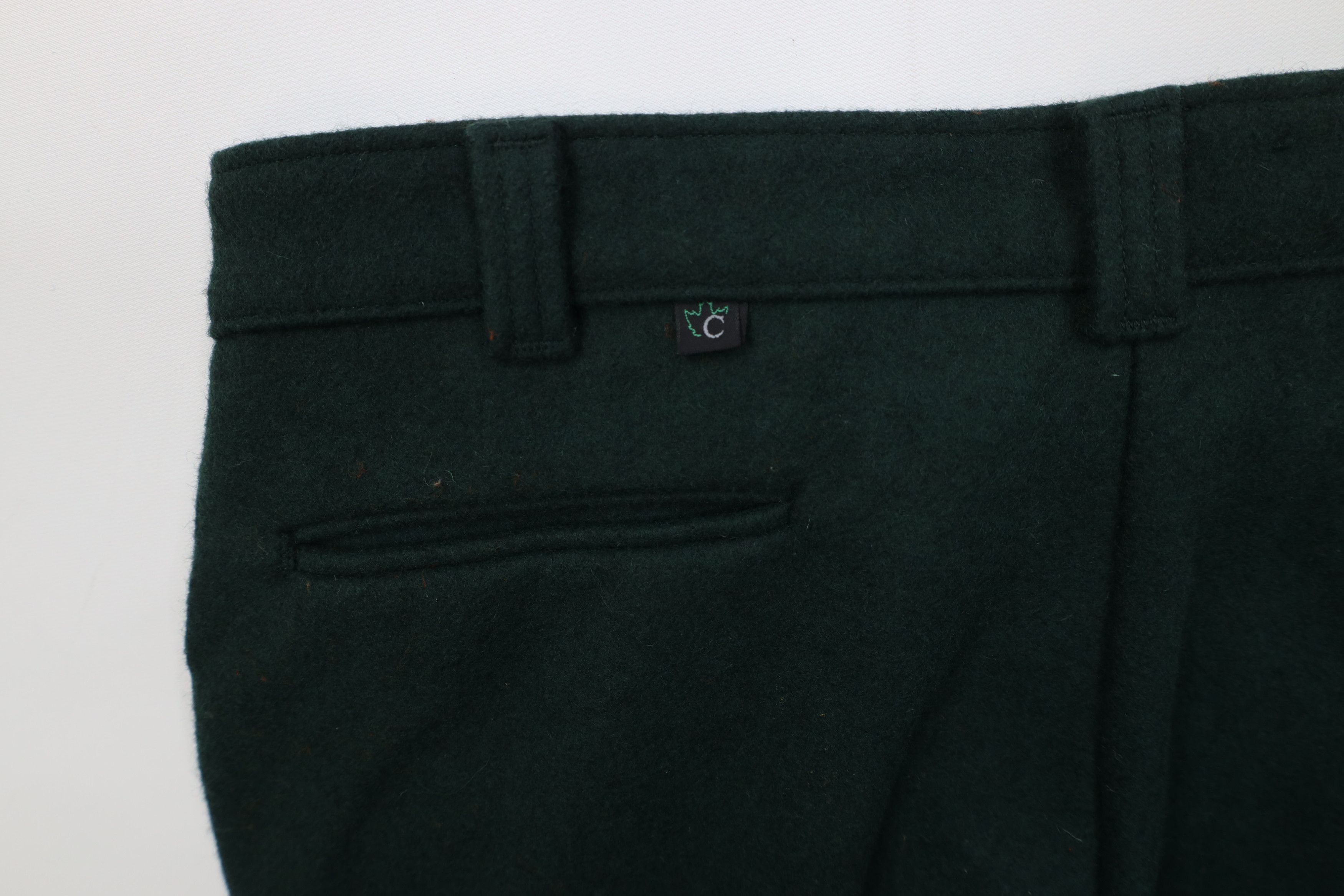Vintage Vintage 90s Streetwear Wool Wide Leg Pants Hunter Green Size US 36 / EU 52 - 14 Thumbnail