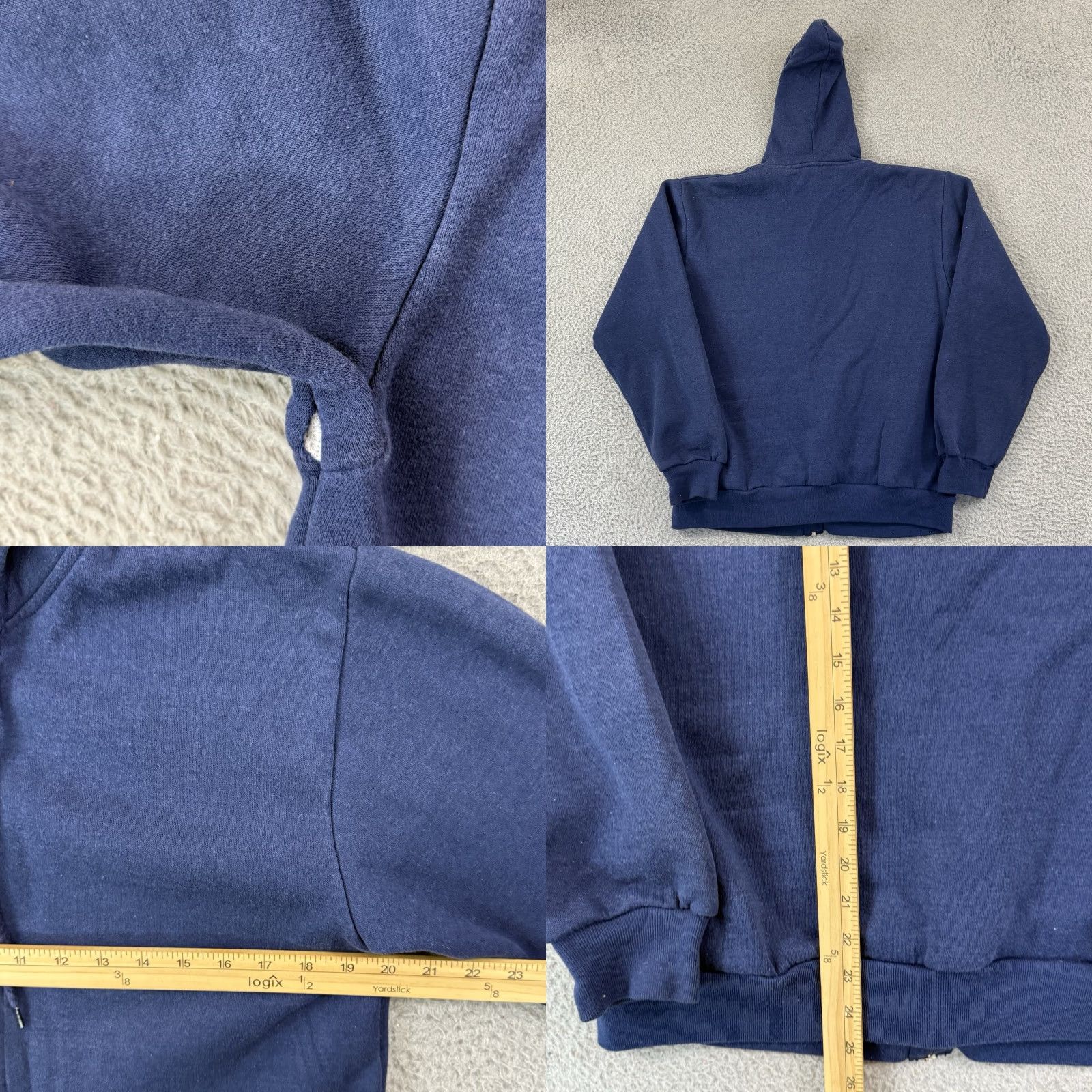 Vintage VINTAGE Coleman Hoodie Mens Medium Blue Zip Up Thermal Lined 90s Sweatshirt Size US L / EU 52-54 / 3 - 8 Thumbnail