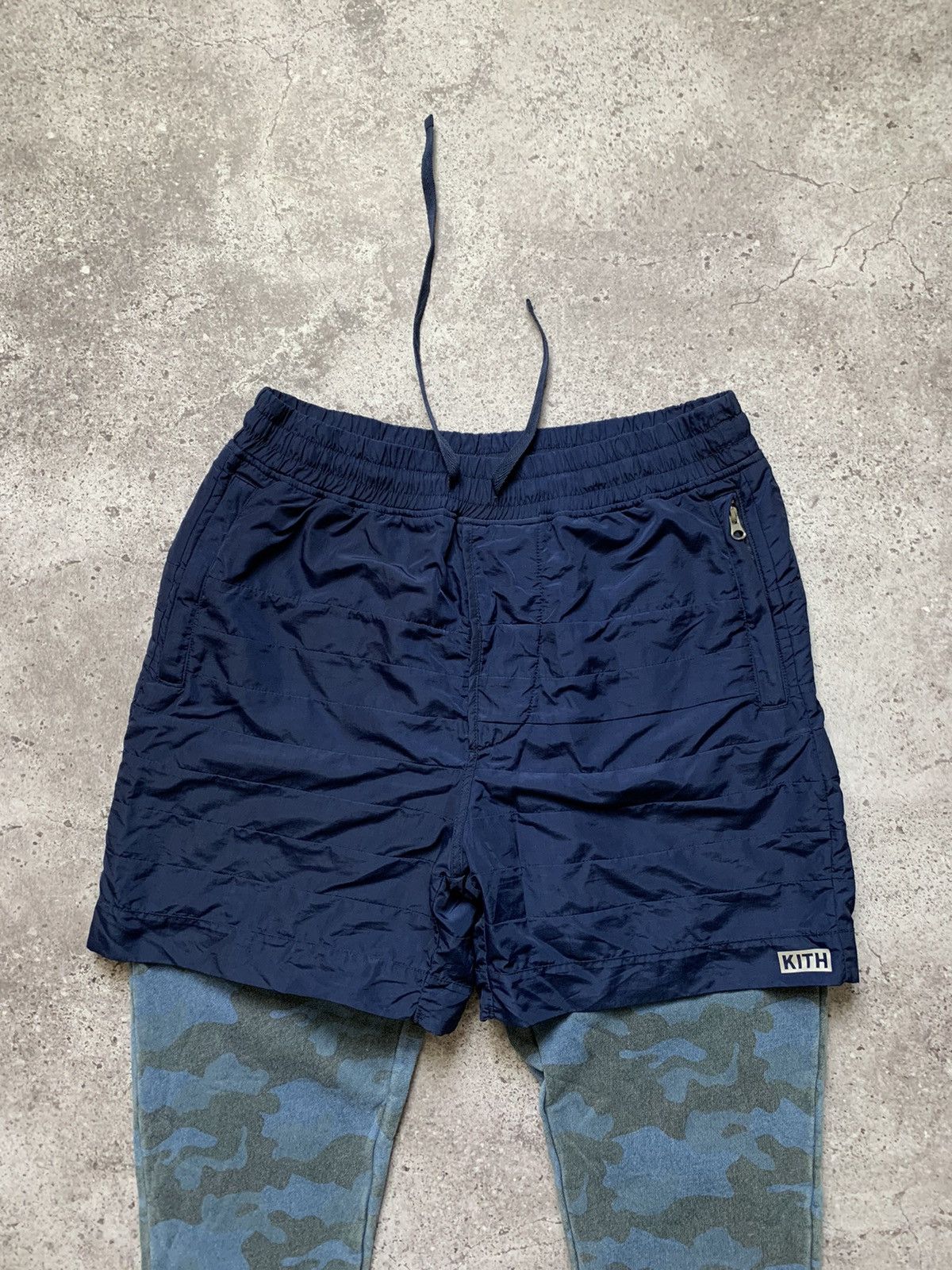 Kith Kith Nylon Shorts - Sweatpants Navy Camo Joggers Size US 34 / EU 50 - 2 Thumbnail