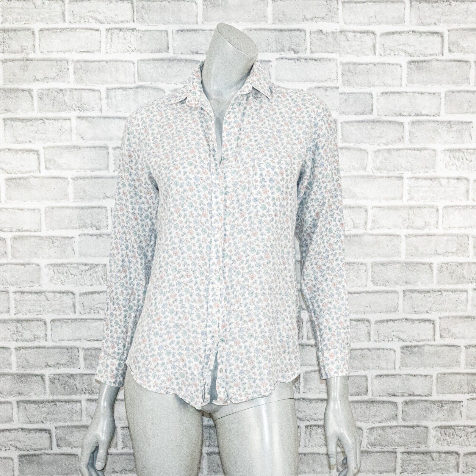 Designer Grayson The HERO Anthropologie Linen Button up shirt Floral Size S / US 4 / IT 40 - 6 Thumbnail