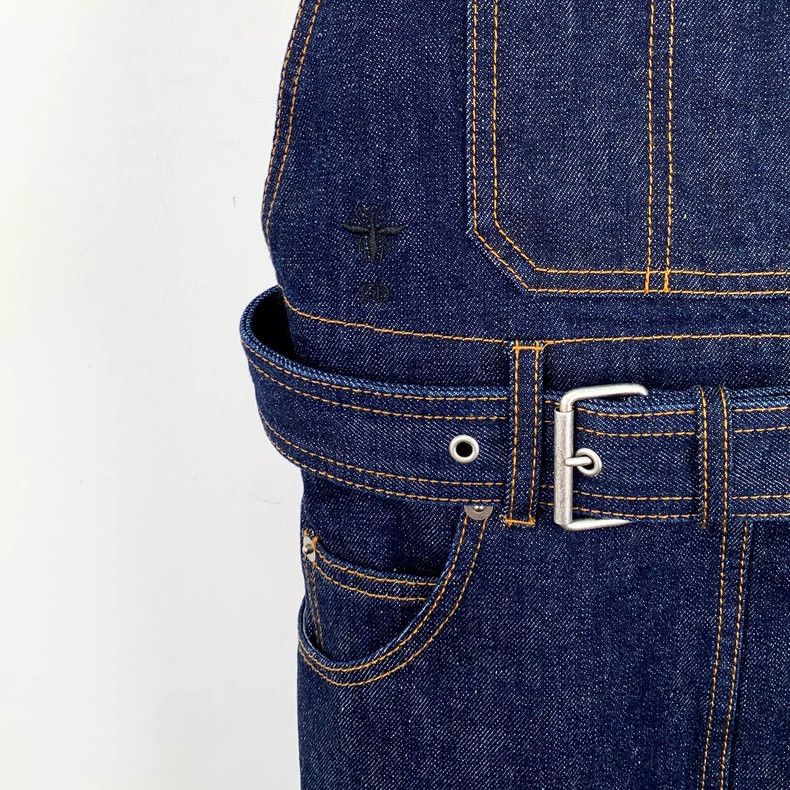 Dior Dior Blue little bee embroidered denim strap skirt 2505-Nex Size 24" / US 00 / IT 34 - 4 Thumbnail
