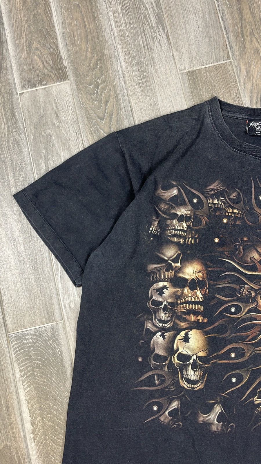 Vintage Vintage Rock Chaeng Skull full tee Size US XL / EU 56 / 4 - 3 Thumbnail