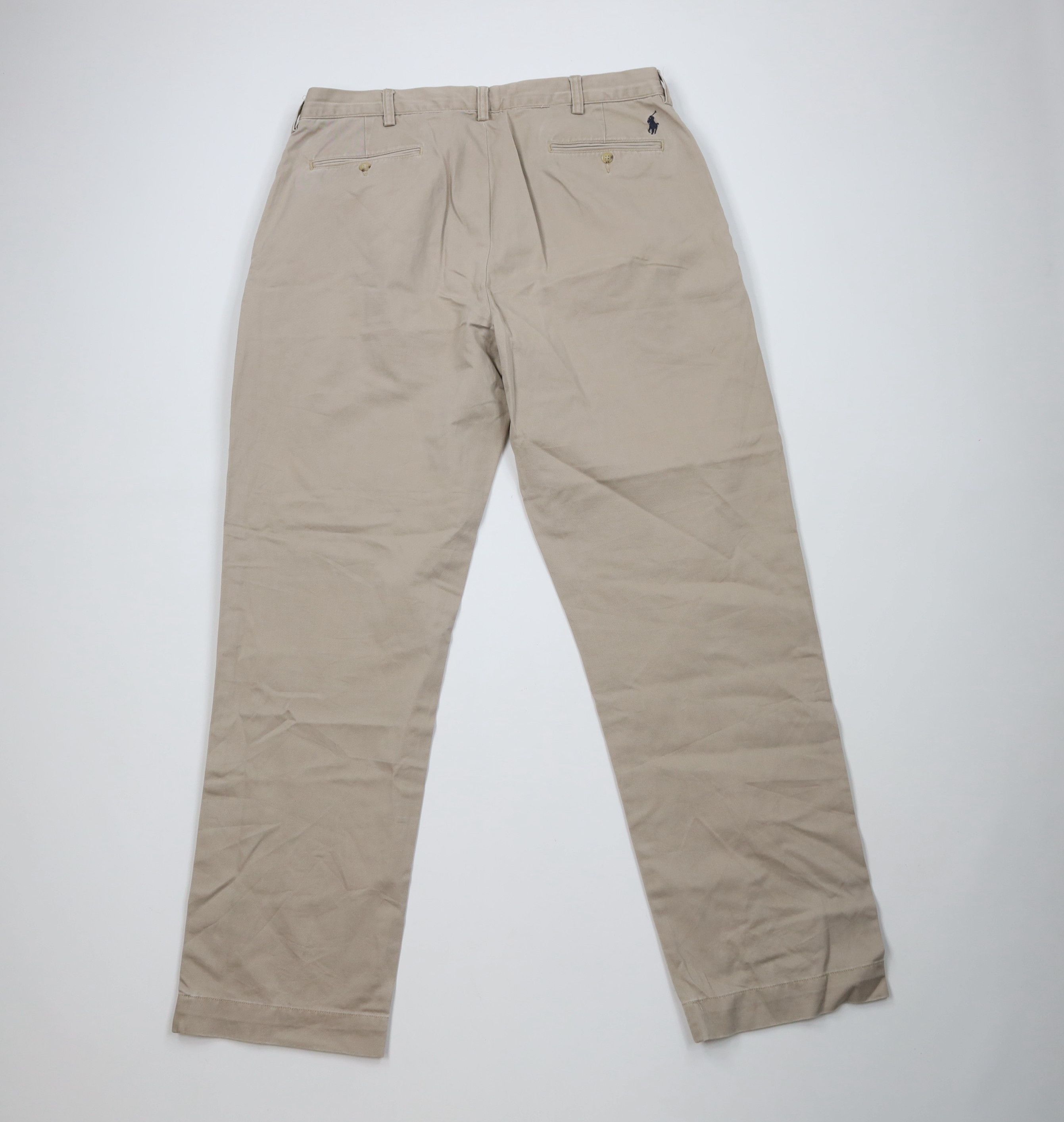Ralph Lauren Vintage 90s Ralph Lauren Wide Leg Chino Pants Beige Cotton Size US 36 / EU 52 - 11 Thumbnail