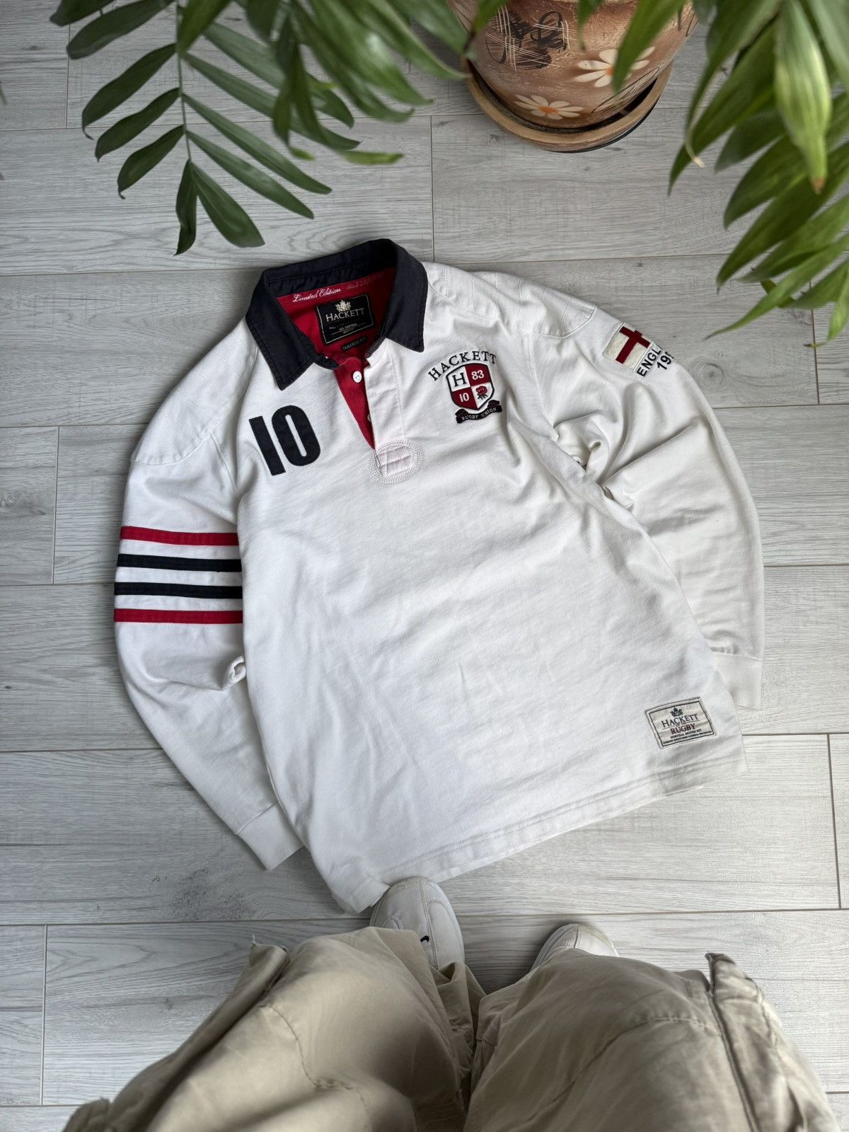 Hackett × Vintage Vintage Hackett England Rugby Shirt 1991 jersey 10 Size US M / EU 48-50 / 2 - 1 Thumbnail