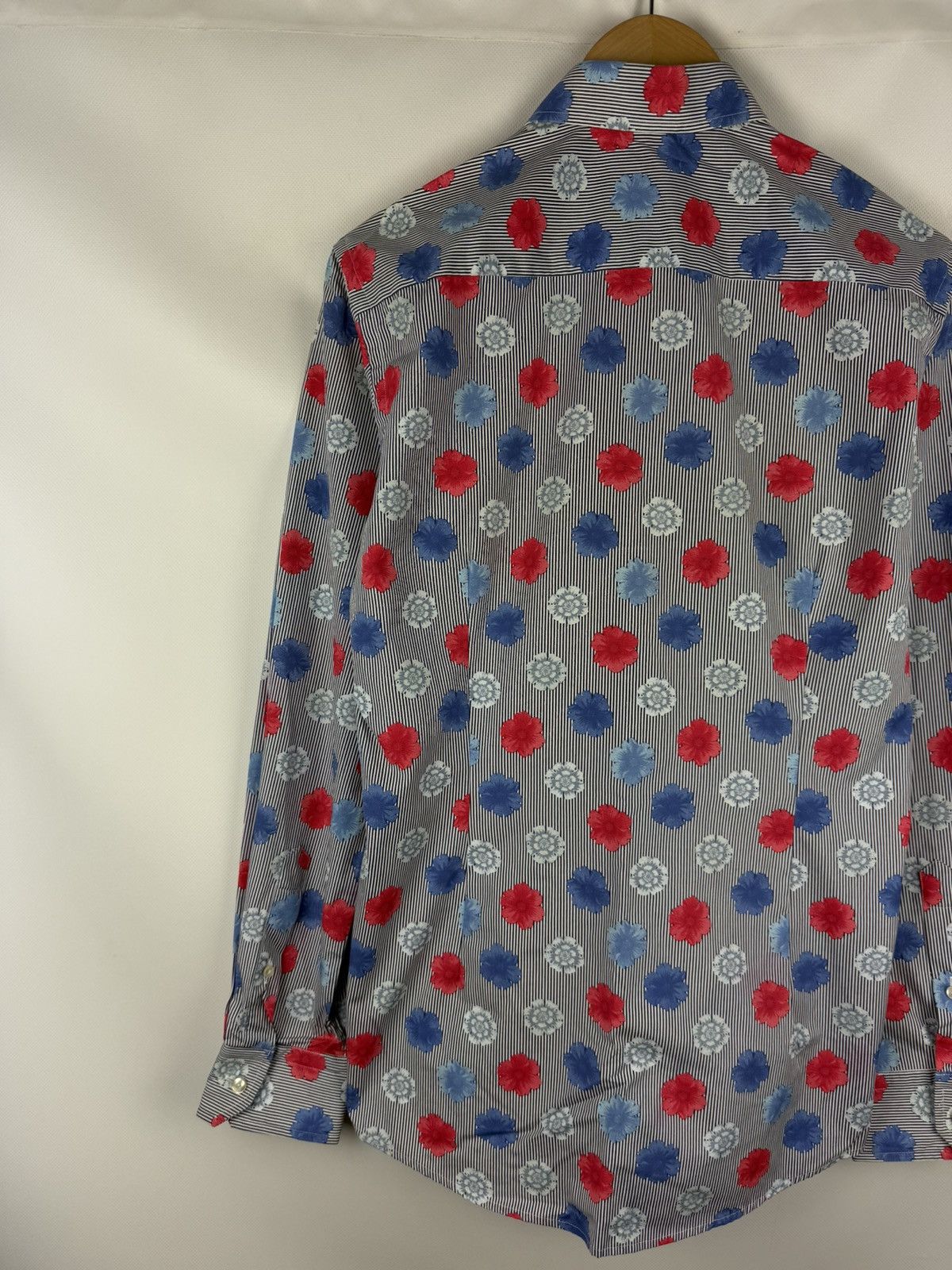 Eton Eton Long Sleeve Striped Floral Pattern Button Up Shirt Size US S / EU 44-46 / 1 - 15 Thumbnail
