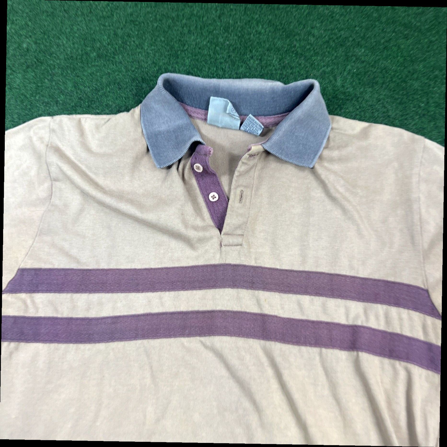 Vintage Vintage Trader Bay Classic Brown Striped Golf Polo Shirt Mens L Size US L / EU 52-54 / 3 - 3 Thumbnail