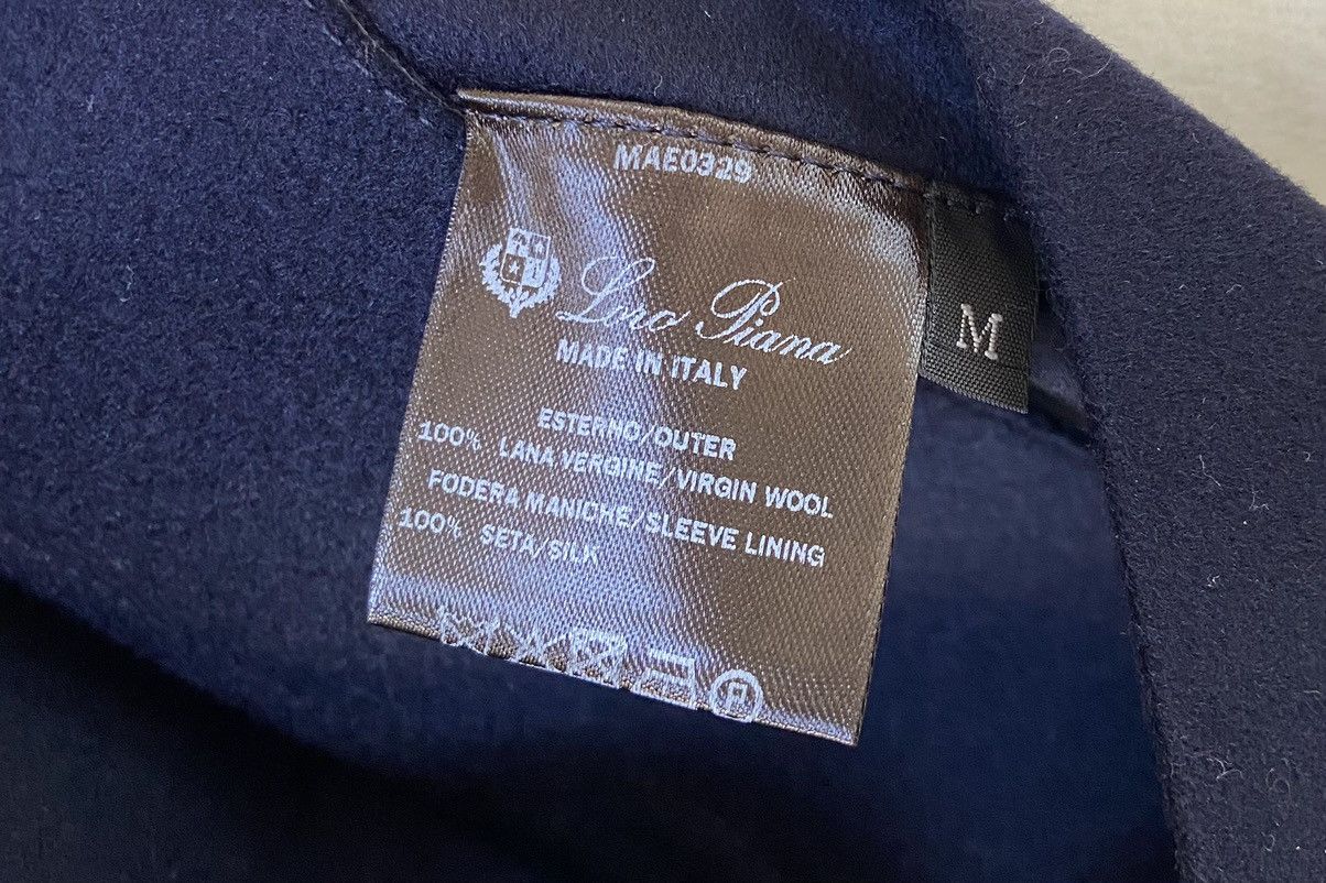 Loro Piana Loro Piana Double Breasted Felt Coat Dark Blue Size M / US 6-8 / IT 42-44 - 12 Thumbnail