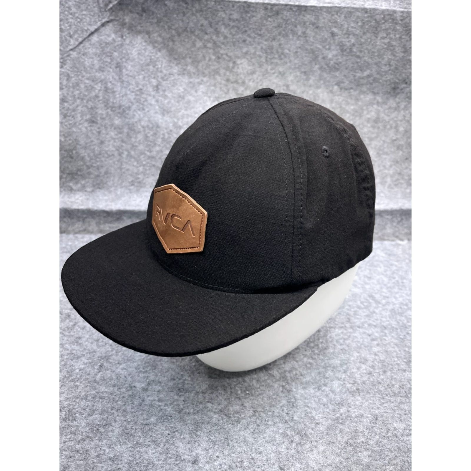 RVCA RVCA Hat Cap Snap Back Adult One Size Black Cotton Twill Embroidered 90s Beach Skate Mens Cap Size ONE SIZE - 4 Thumbnail