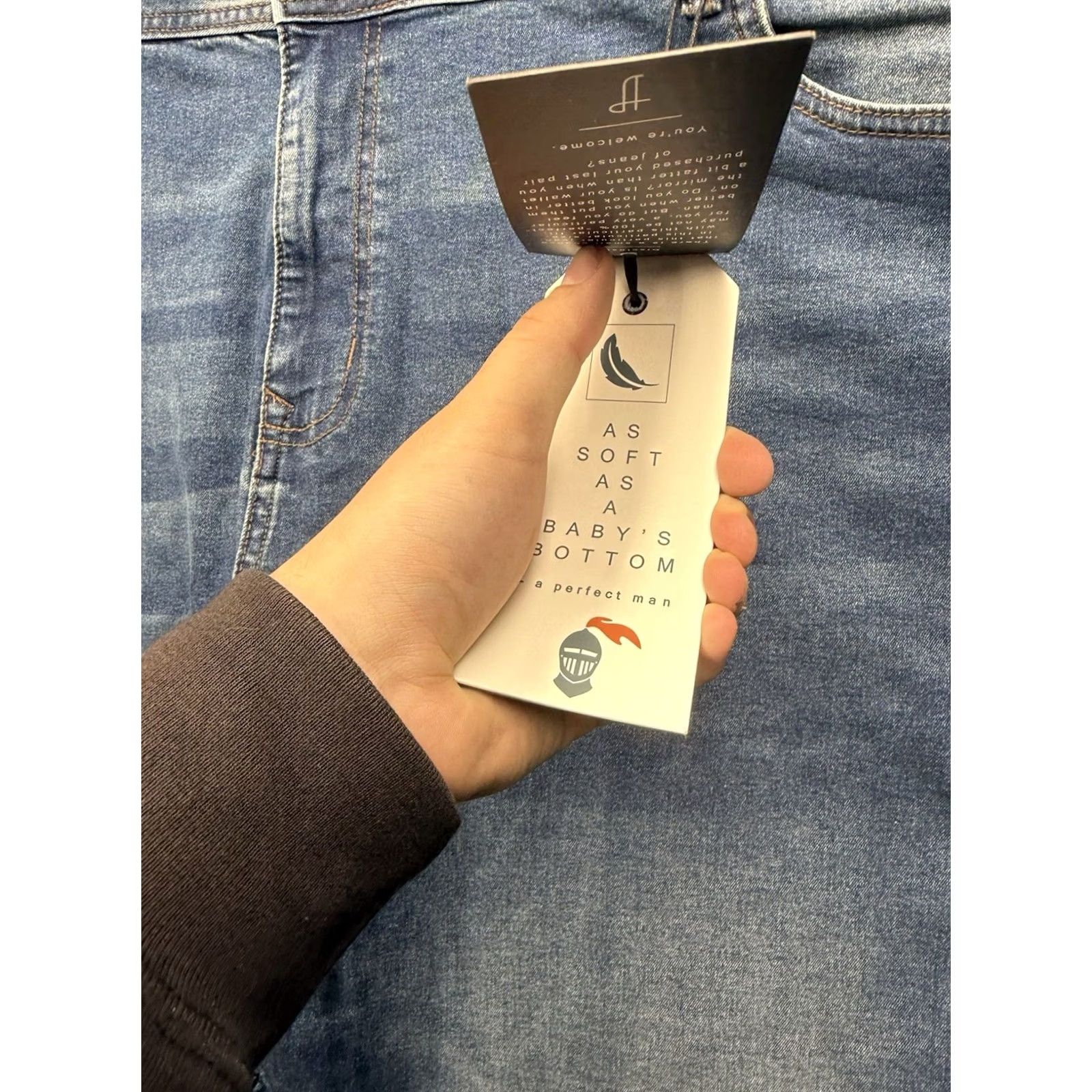 Denime nyc the perfect jean Athletic Fit Stream Blue Medium Wash Jeans 48x34 Mens Regular Blue Nike? Size US 32 / EU 48 - 5 Thumbnail