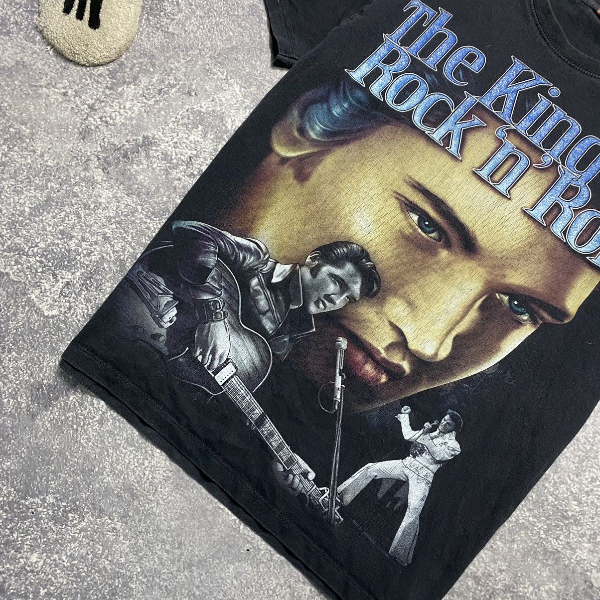 Band Tees Vintage Elvis Presley Overprinted rare 90’s The King tee Size US M / EU 48-50 / 2 - 3 Thumbnail