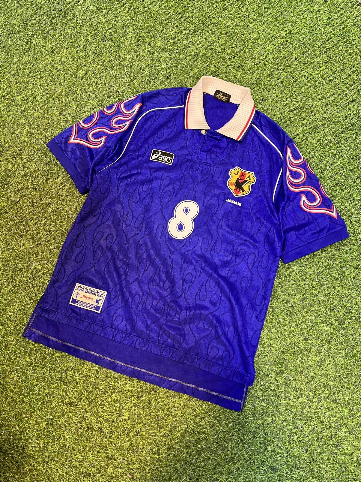 Asics Vintage 1998 Japan Football Association Home Kit NAKATA8 Size US M / EU 48-50 / 2 - 2 Thumbnail