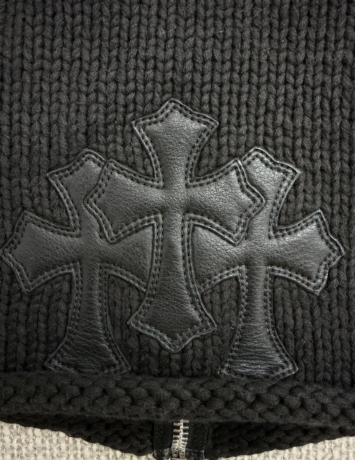 Chrome Hearts Chrome Hearts Thick Wool Knit Patch Sword Zip Cardigan Size US S / EU 44-46 / 1 - 3 Thumbnail