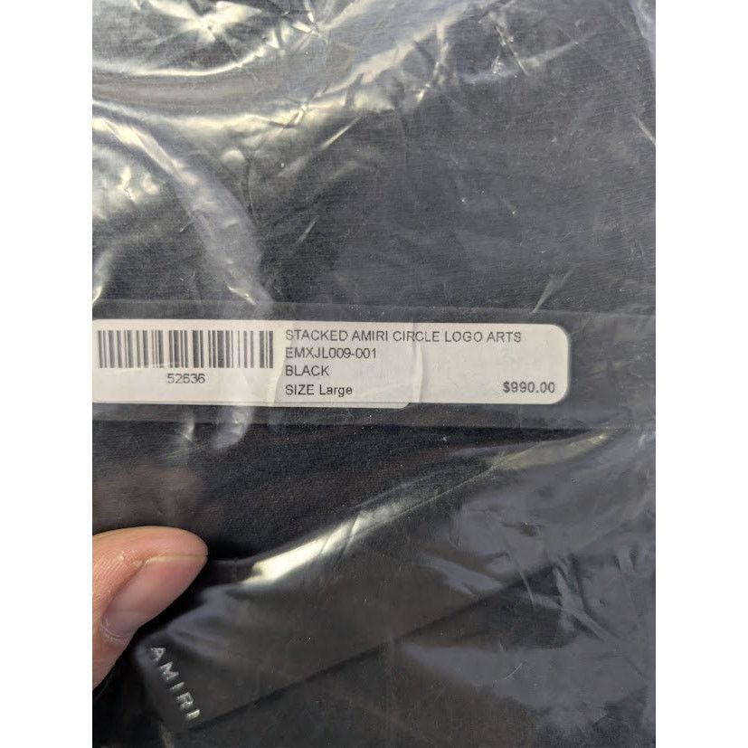 Amiri o1rshd1 Stacked Amiri Circle Logo Arts Hoodie in Black L Size US L / EU 52-54 / 3 - 18 Thumbnail