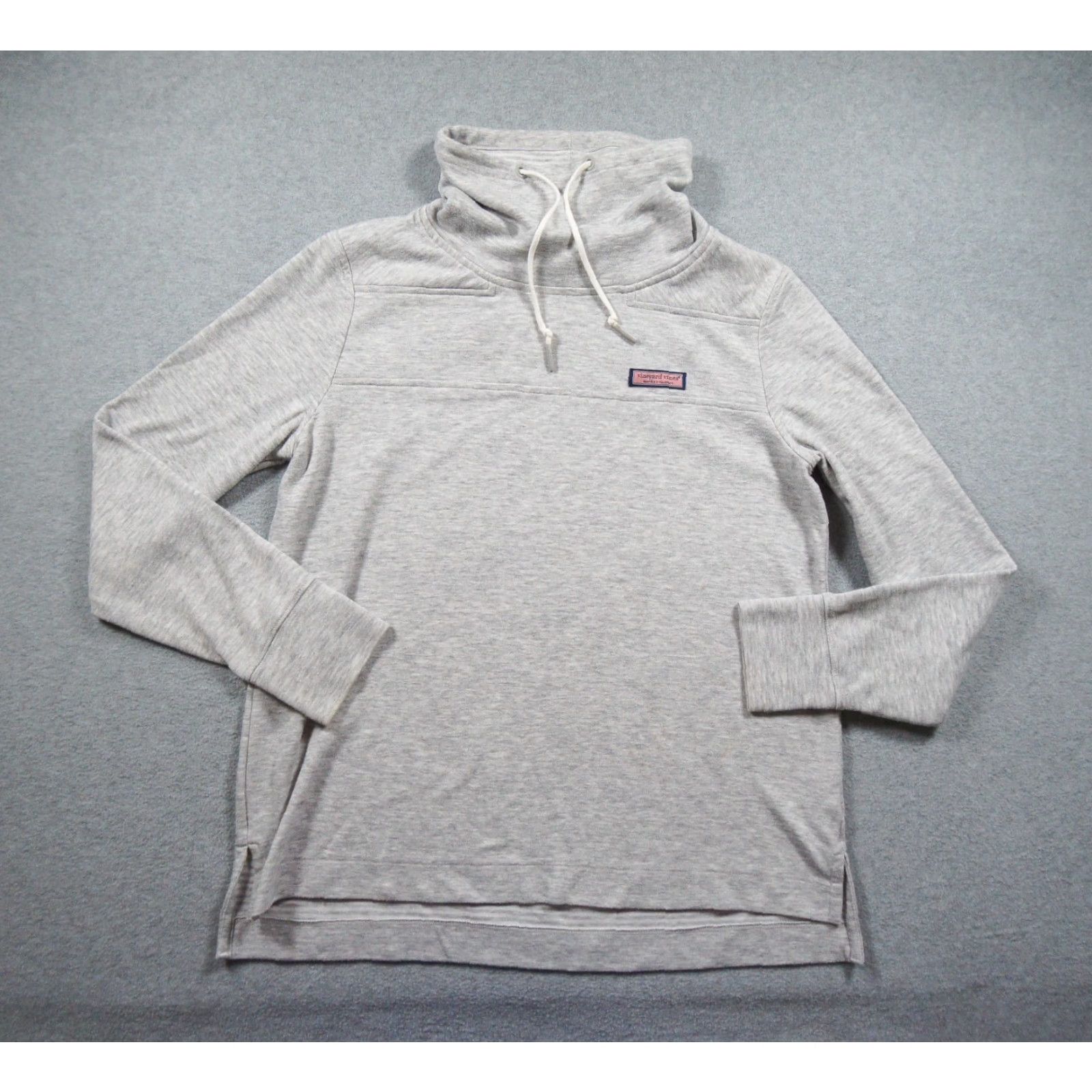 Vineyard Vines Vineyard Vines Sweater Womens Small Gray Funnel Neck Pullover Drawstring Ladies Size S / US 4 / IT 40 - 2 Thumbnail