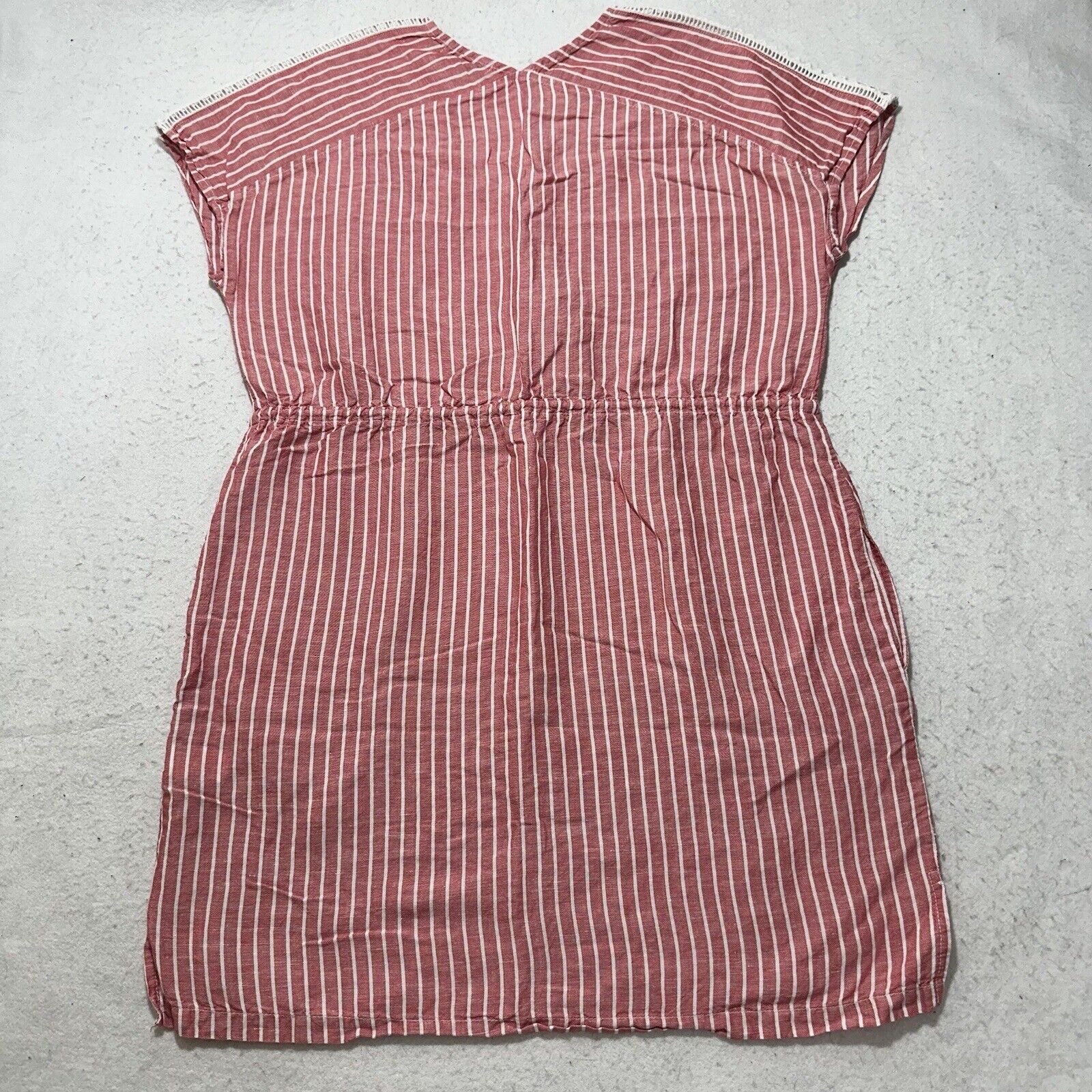 Other Mododoc Medium Linen Blend T Shirt Dress V-Neck Drawstring Size M / US 6-8 / IT 42-44 - 10 Thumbnail