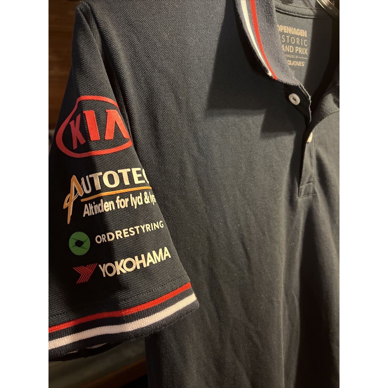 Other Copenhagen Historic Grand Prix Men’s L Navy Blue Button Polo Size US L / EU 52-54 / 3 - 6 Thumbnail