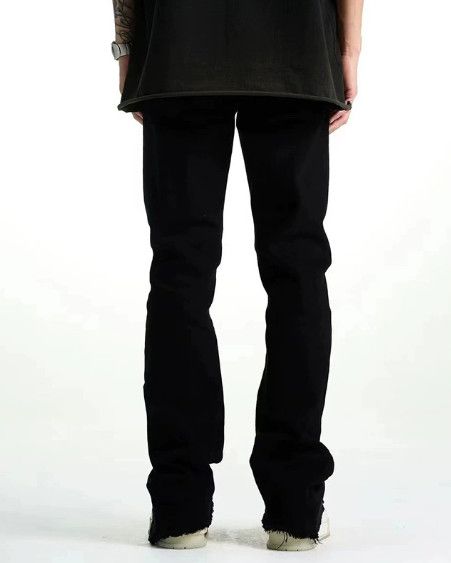 Jean Retro slim-fit straight leg black ripped jeans Size US 32 / EU 48 - 4 Thumbnail