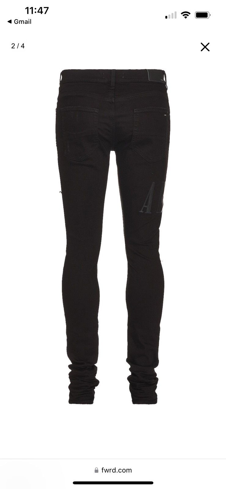 Amiri Leather Core Logo Jean Size US 32 / EU 48 - 2 Thumbnail