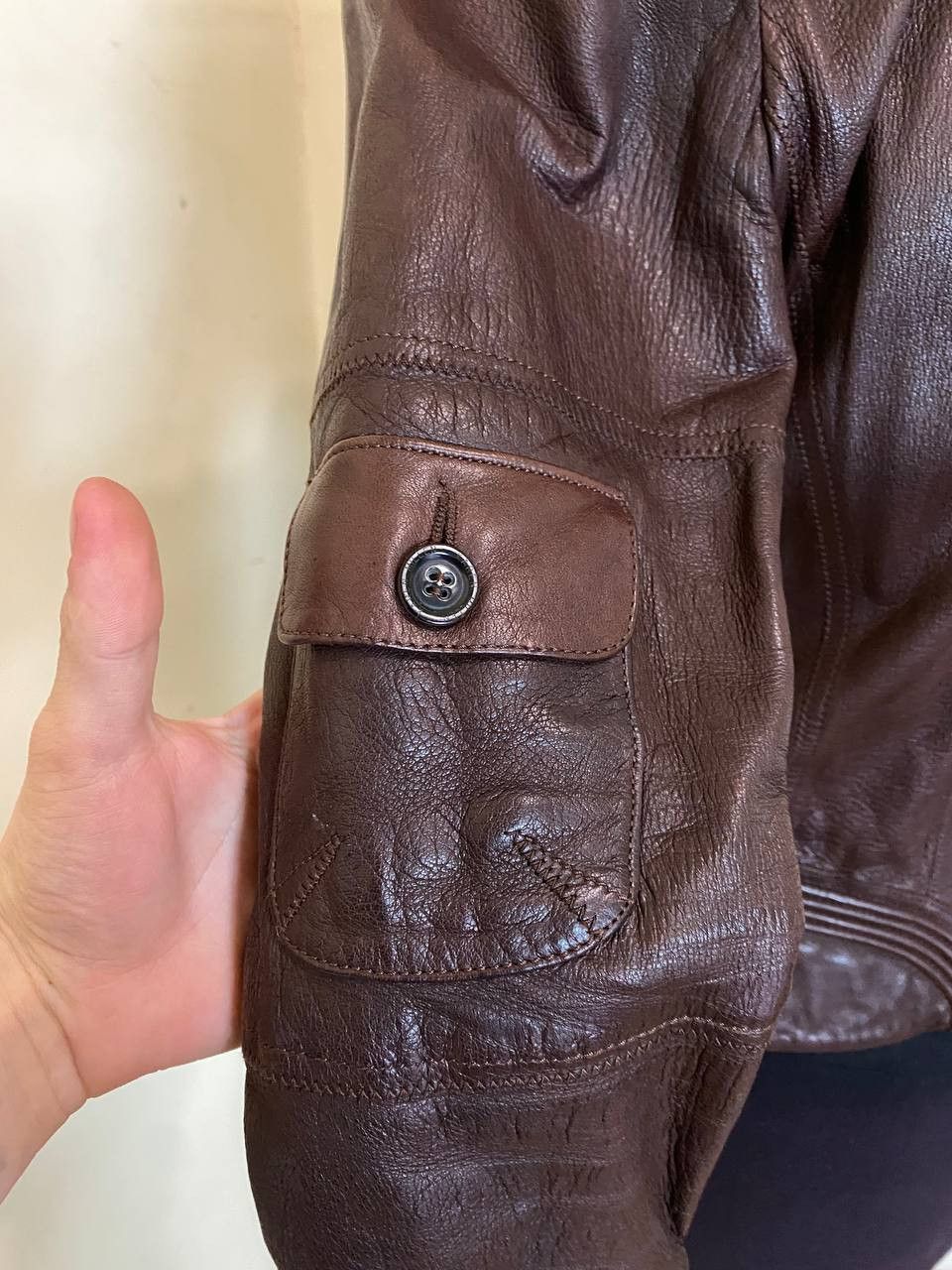 Karen Millen Karen Millen real leather jacket in brown, size UK 12, US 8 Size M / US 6-8 / IT 42-44 - 3 Thumbnail