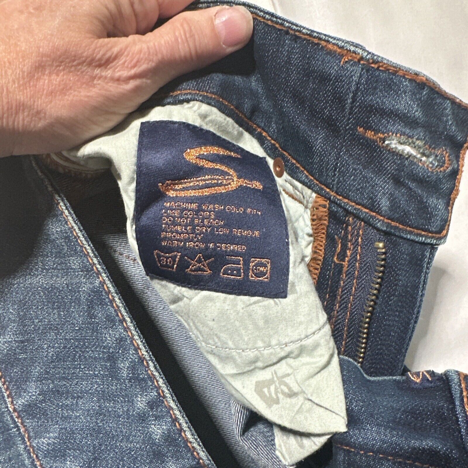 Seven 7 Seven7 Blue Jeans Sz 28 Bell Bottoms Boot Cut BOHODark Wash Size 28" / US 6 / IT 42 - 12 Thumbnail