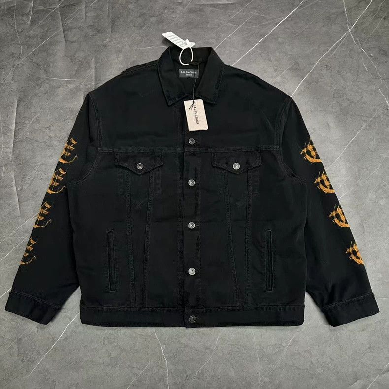 Balenciaga Balenciaga Devanagari Mud-Dyed Denim Jacket Size US S / EU 44-46 / 1 - 1 Thumbnail