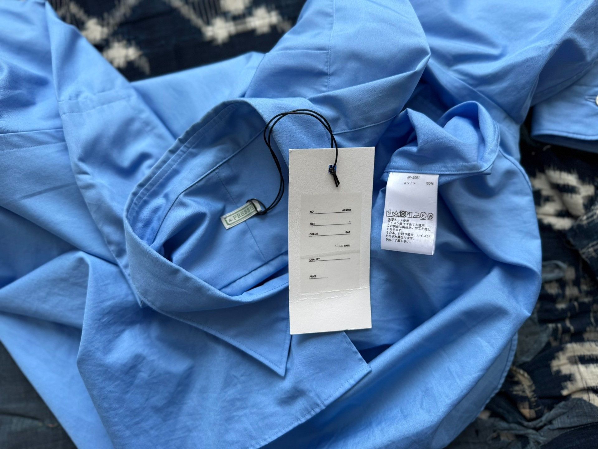 A.PRESSE A.PRESSE Regular Collar Loose Shirt Size US S / EU 44-46 / 1 - 9 Thumbnail