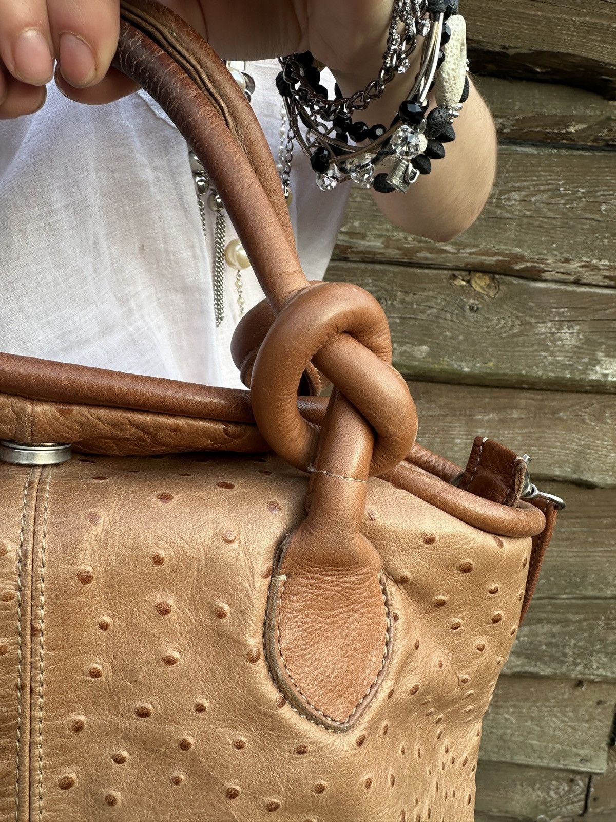 Vintage Vintage light brown leather shoulder bag Size ONE SIZE - 3 Thumbnail