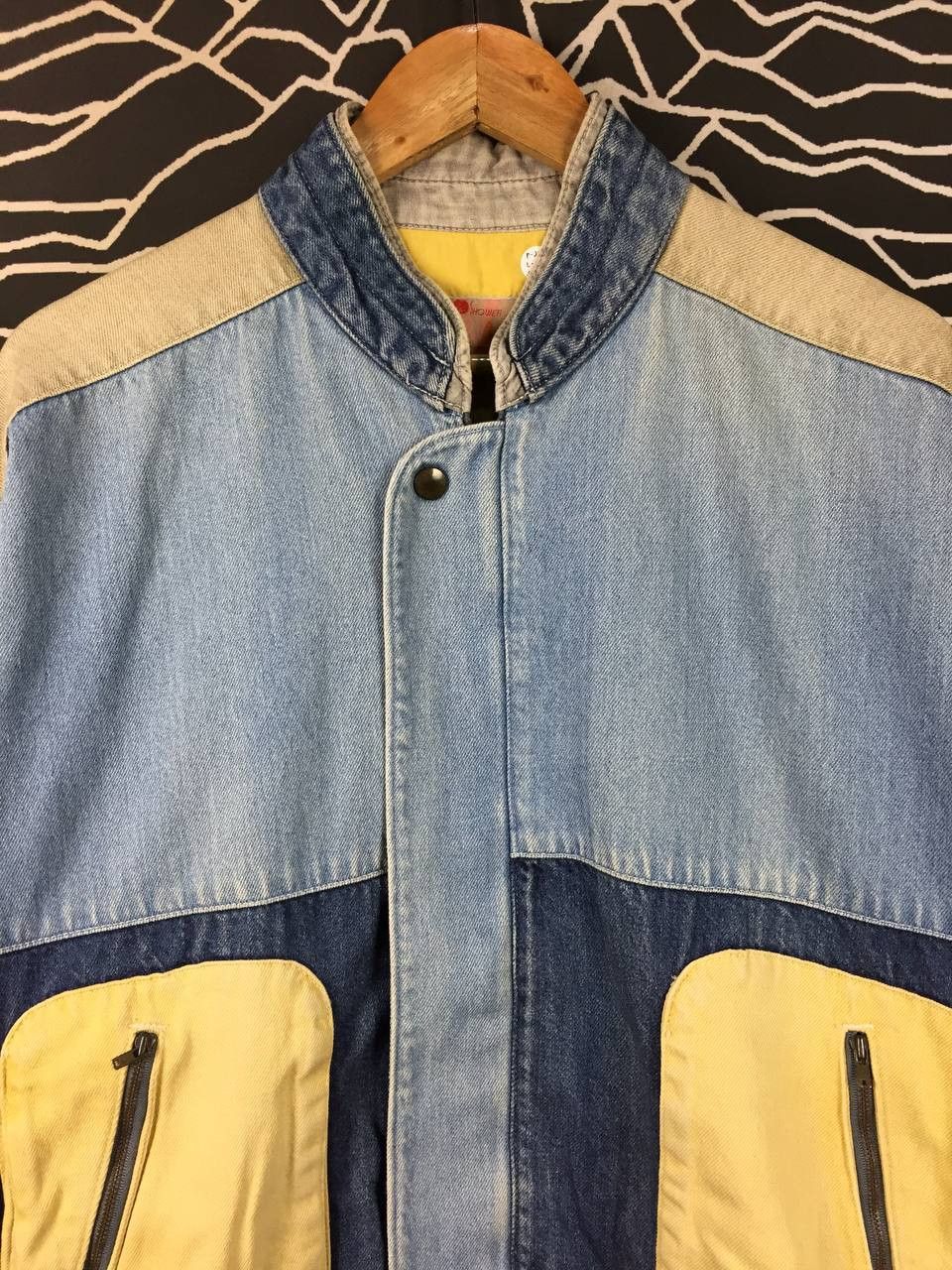 O'Neill Vtg 90s O'Neill Shower Colorblock Denim Bomber Jacket Size US M / EU 48-50 / 2 - 3 Thumbnail