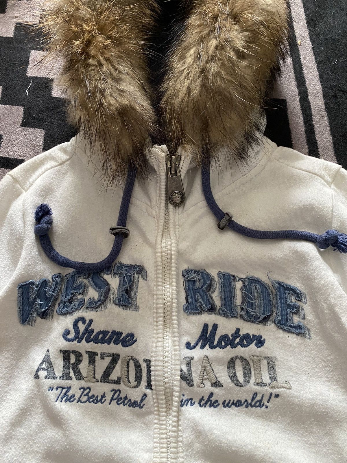 If Six Was Nine × Japanese Brand × Le Grande Bleu (L.G.B.) Shane jeans faux fur embroidered hoodie Size US M / EU 48-50 / 2 - 4 Thumbnail