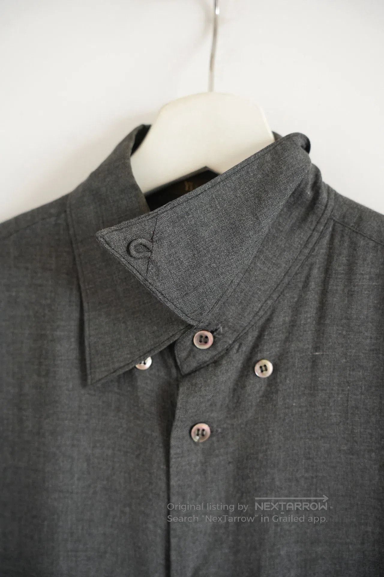 Y's for Men Yohji Yamamoto Gray Silk Button. Size US S / EU 44-46 / 1 - 4 Thumbnail