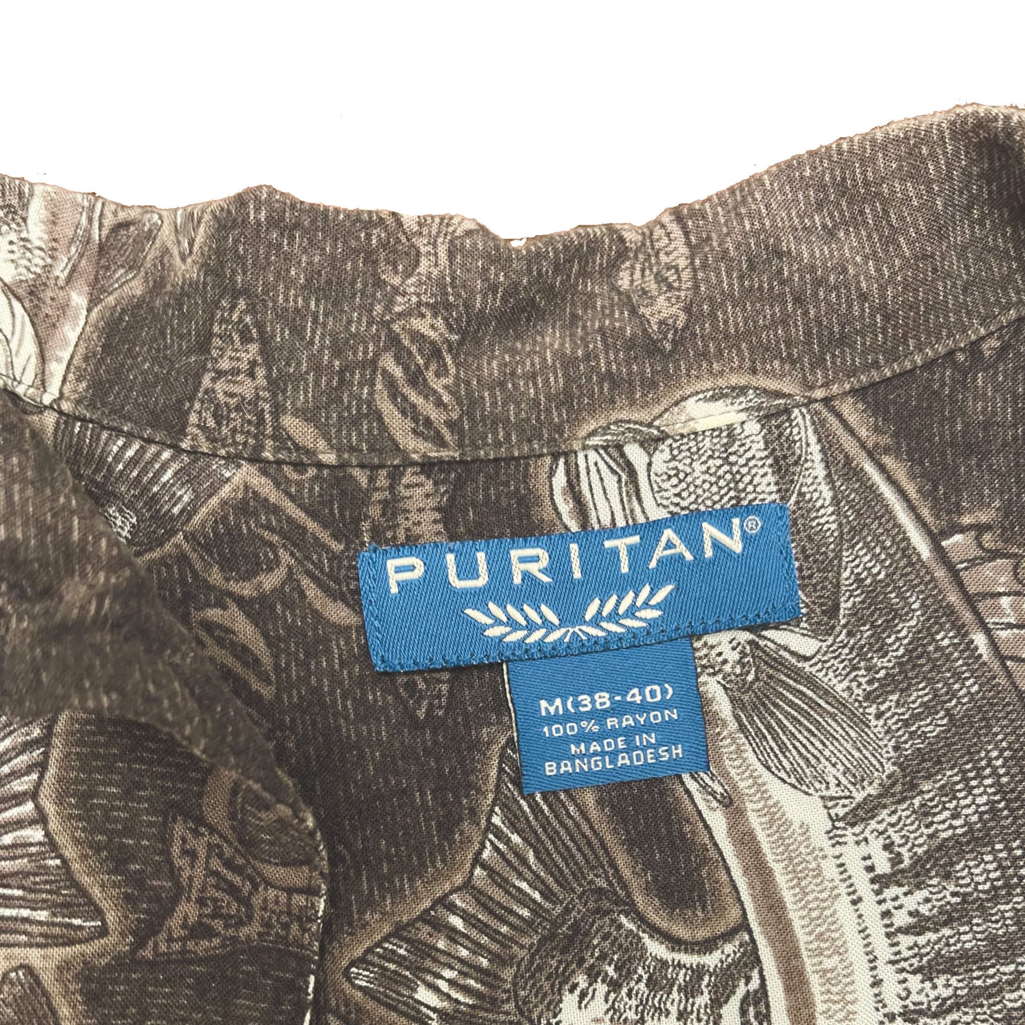 Puritan Vintage Puritan Fish Rayon Hawaiian Shirt Size US M / EU 48-50 / 2 - 3 Thumbnail