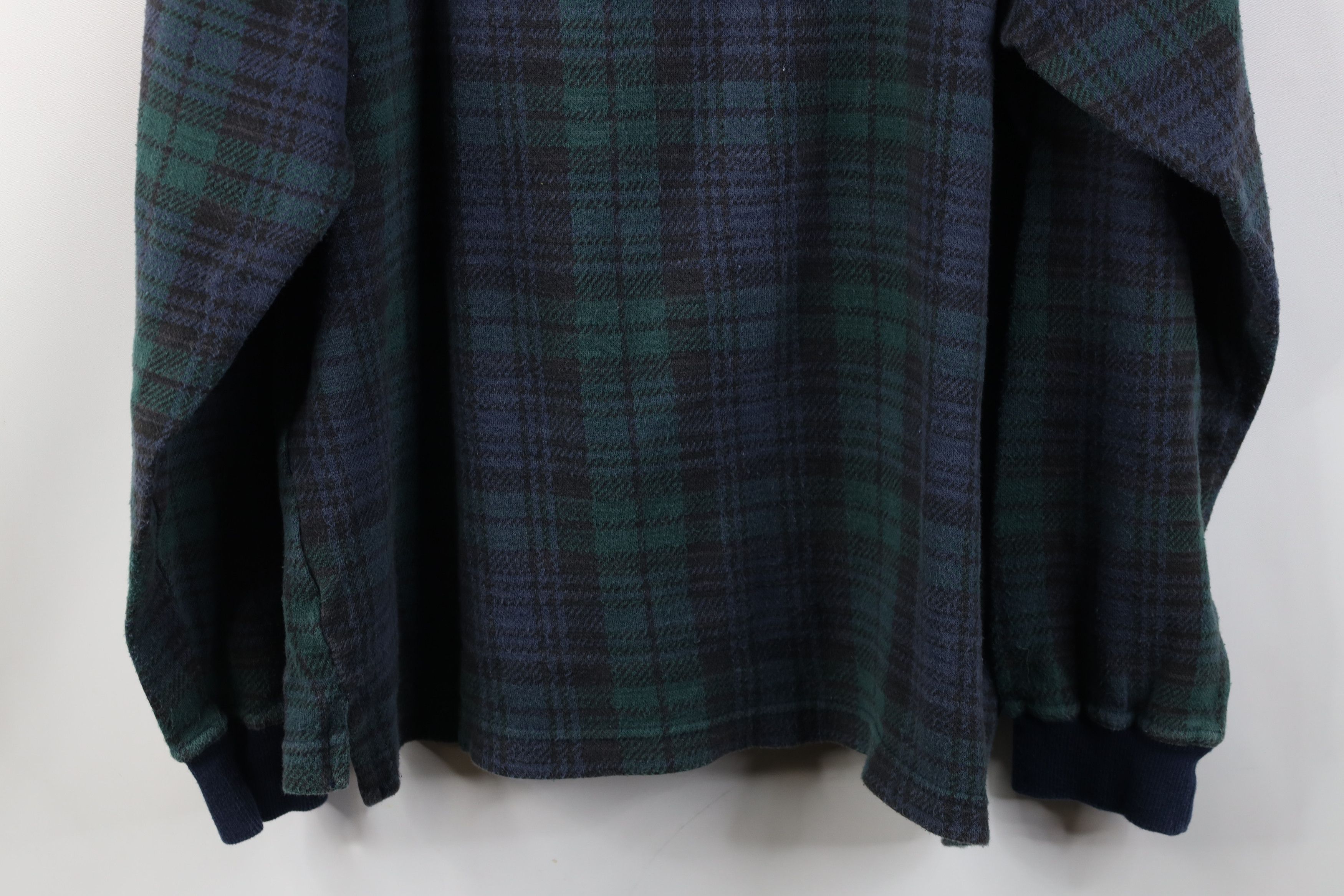 Vintage Vintage 90s Streetwear Denim Knit Long Sleeve Polo Plaid Size US M / EU 48-50 / 2 - 10 Thumbnail