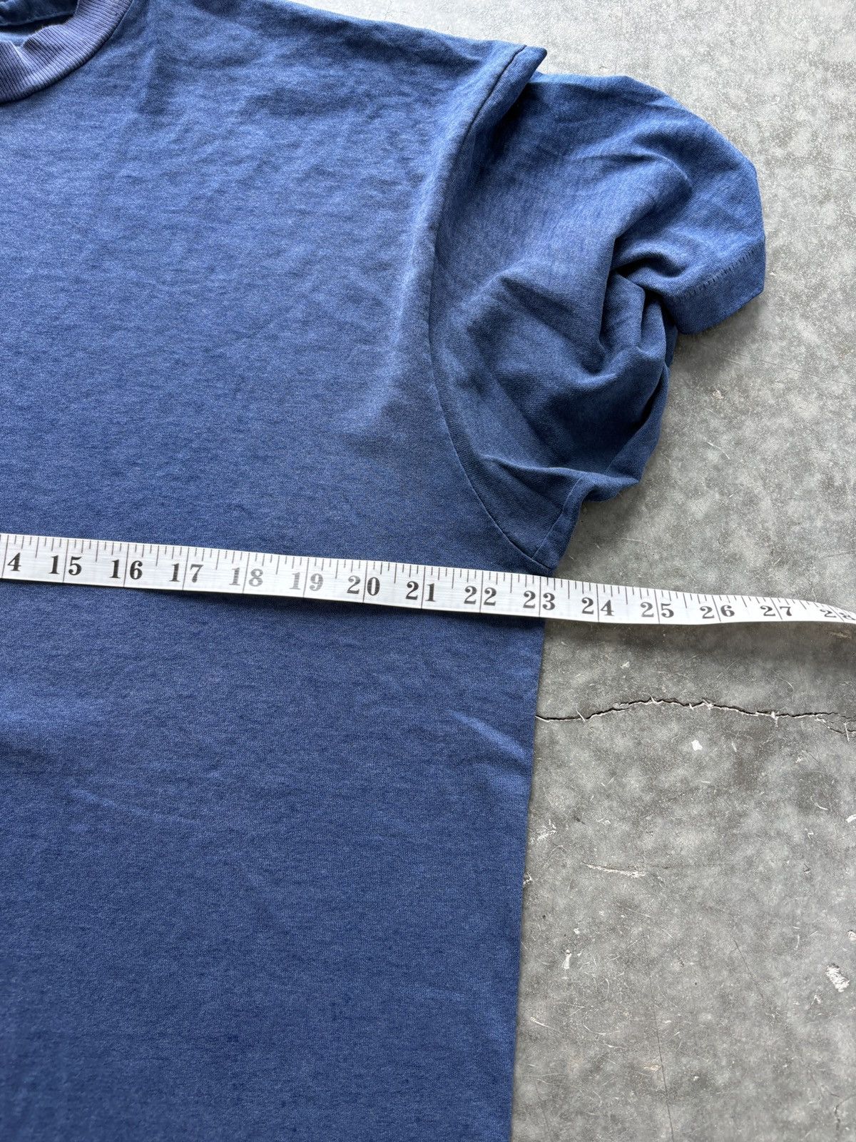 Vintage Vintage 80s Hanes Faded Heather Blue Tee Size US XL / EU 56 / 4 - 11 Thumbnail