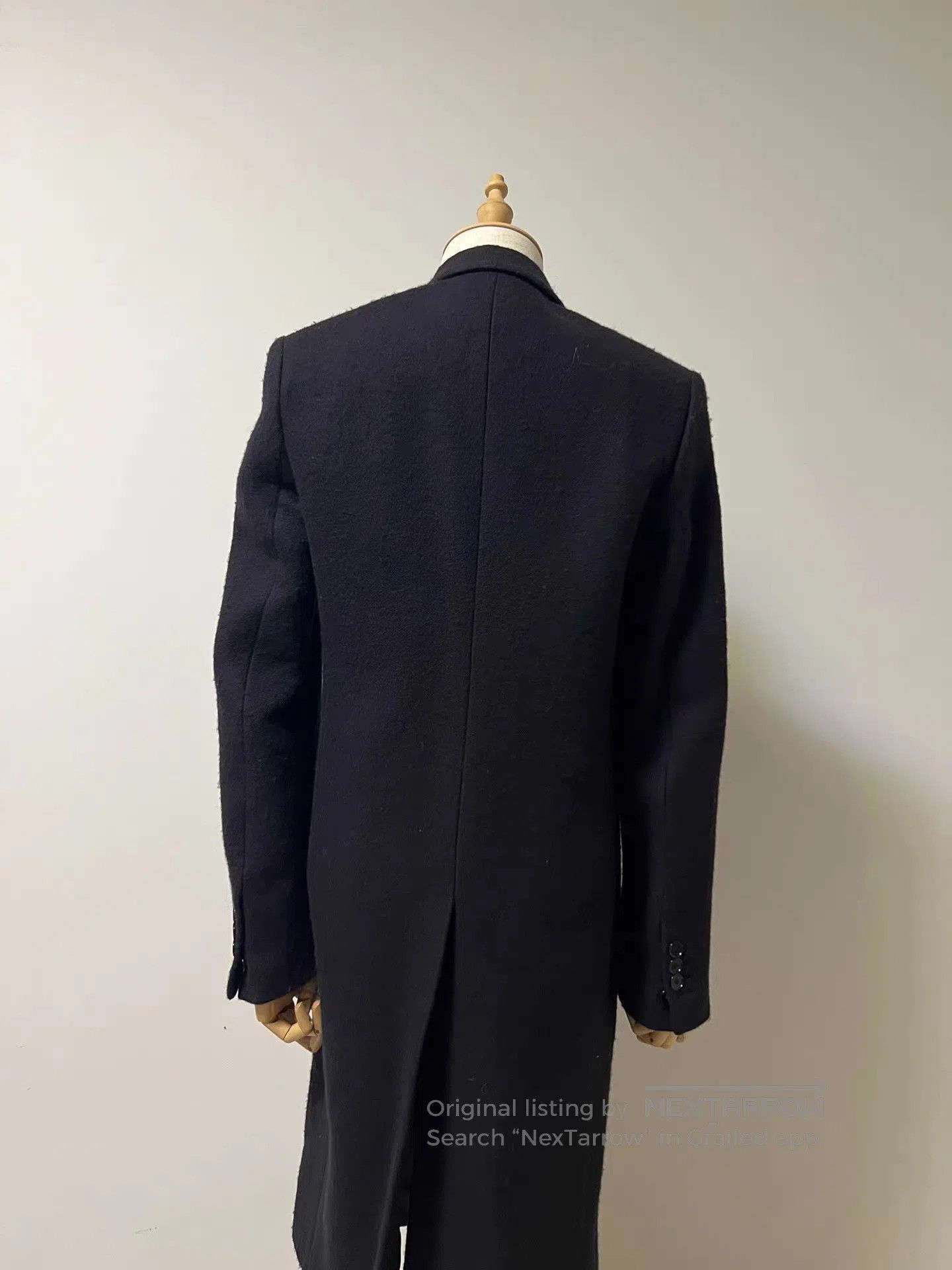 Maison Margiela Black Coat with Leather Panel Pockets . Size US M / EU 48-50 / 2 - 5 Thumbnail