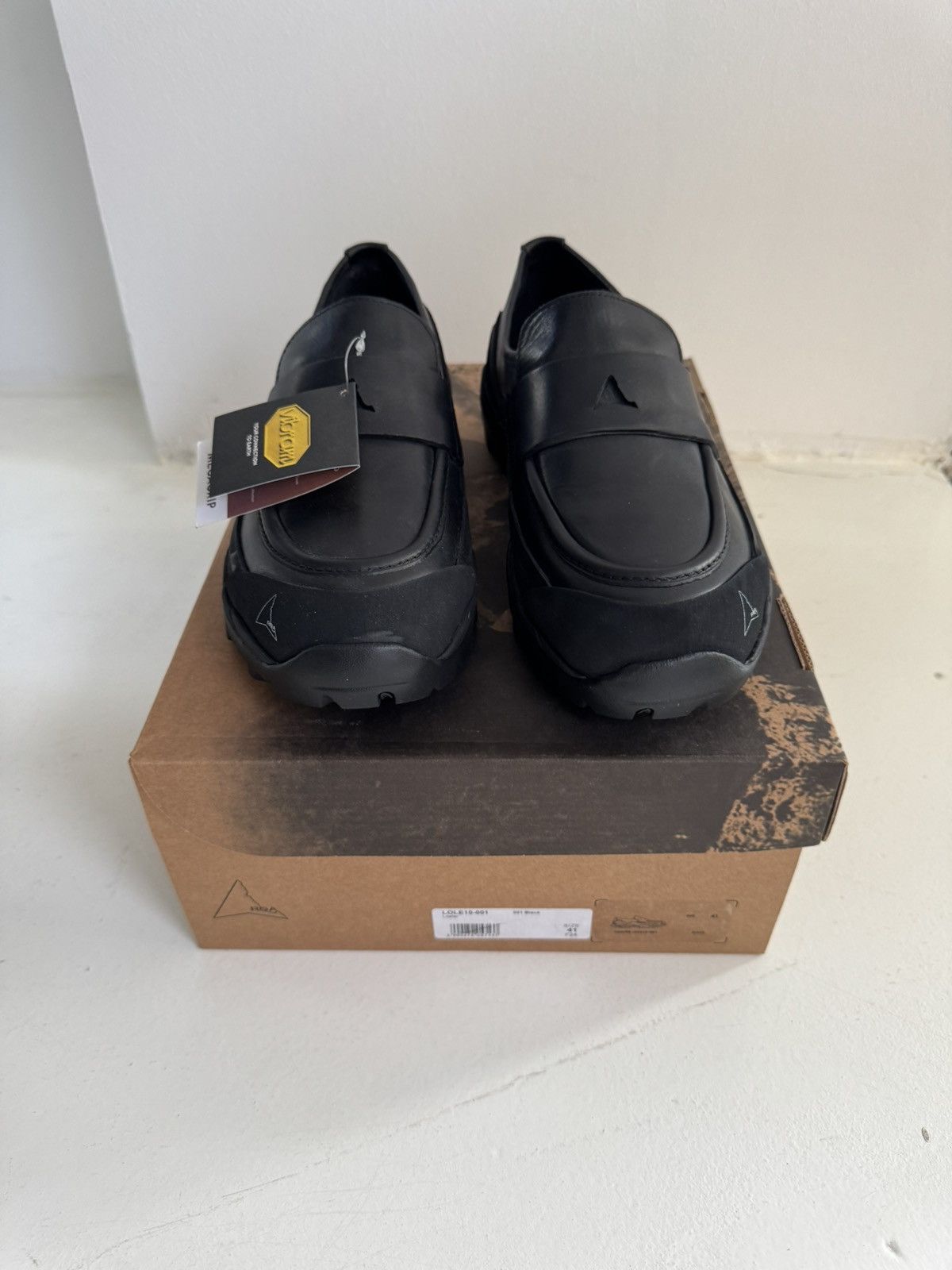 ROA ROA Black Loafer Low-top Shoes Size US 8 / EU 41 - 7 Thumbnail