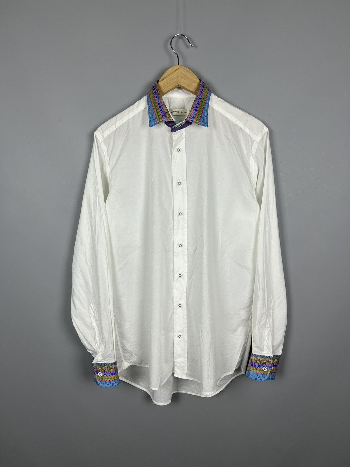 Etro (40) White Cotton shirt button up Etro Milano Size US M / EU 48-50 / 2 - 1 Thumbnail