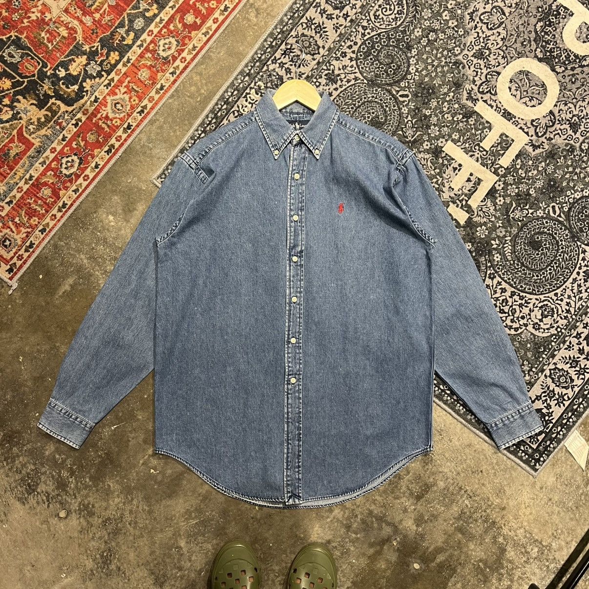 Polo Ralph Lauren Vintage Ralph Lauren Blaire Denim Shirt Size US S / EU 44-46 / 1 - 1 Thumbnail