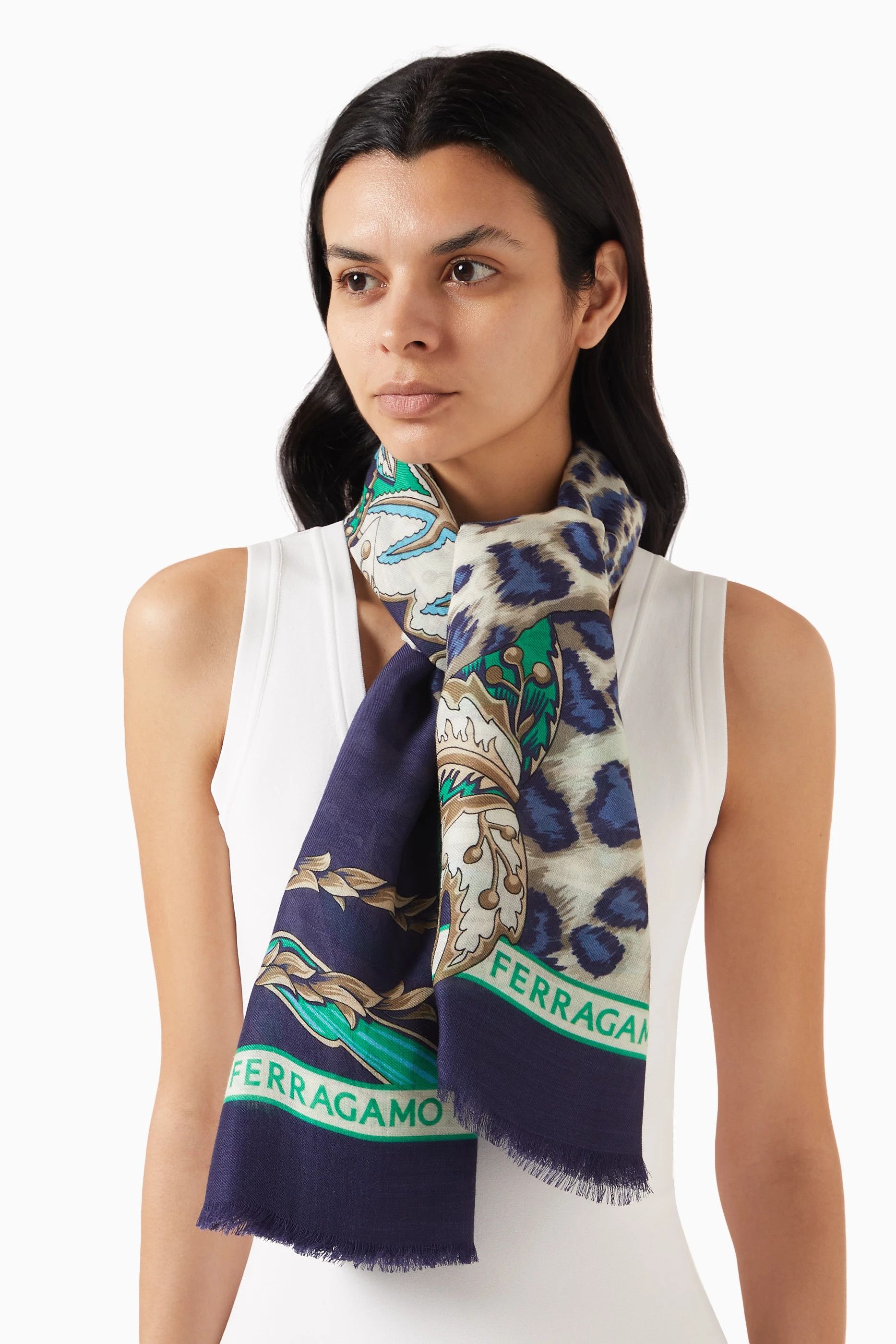 Salvatore Ferragamo o1s1rm0924 Size: OS / Scarf in Multicolor Size ONE SIZE - 2 Thumbnail