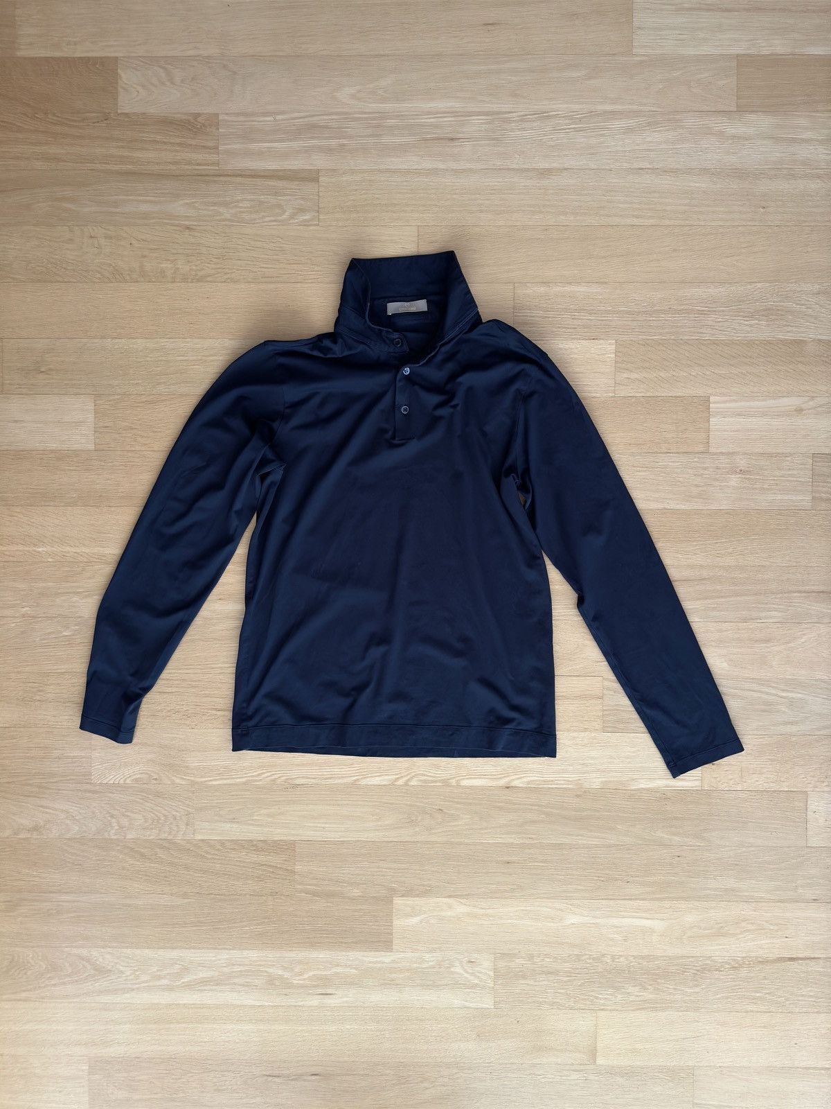 Cruciani Cruciani Longsleeve Polo Blue Size US L / EU 52-54 / 3 - 1 Thumbnail