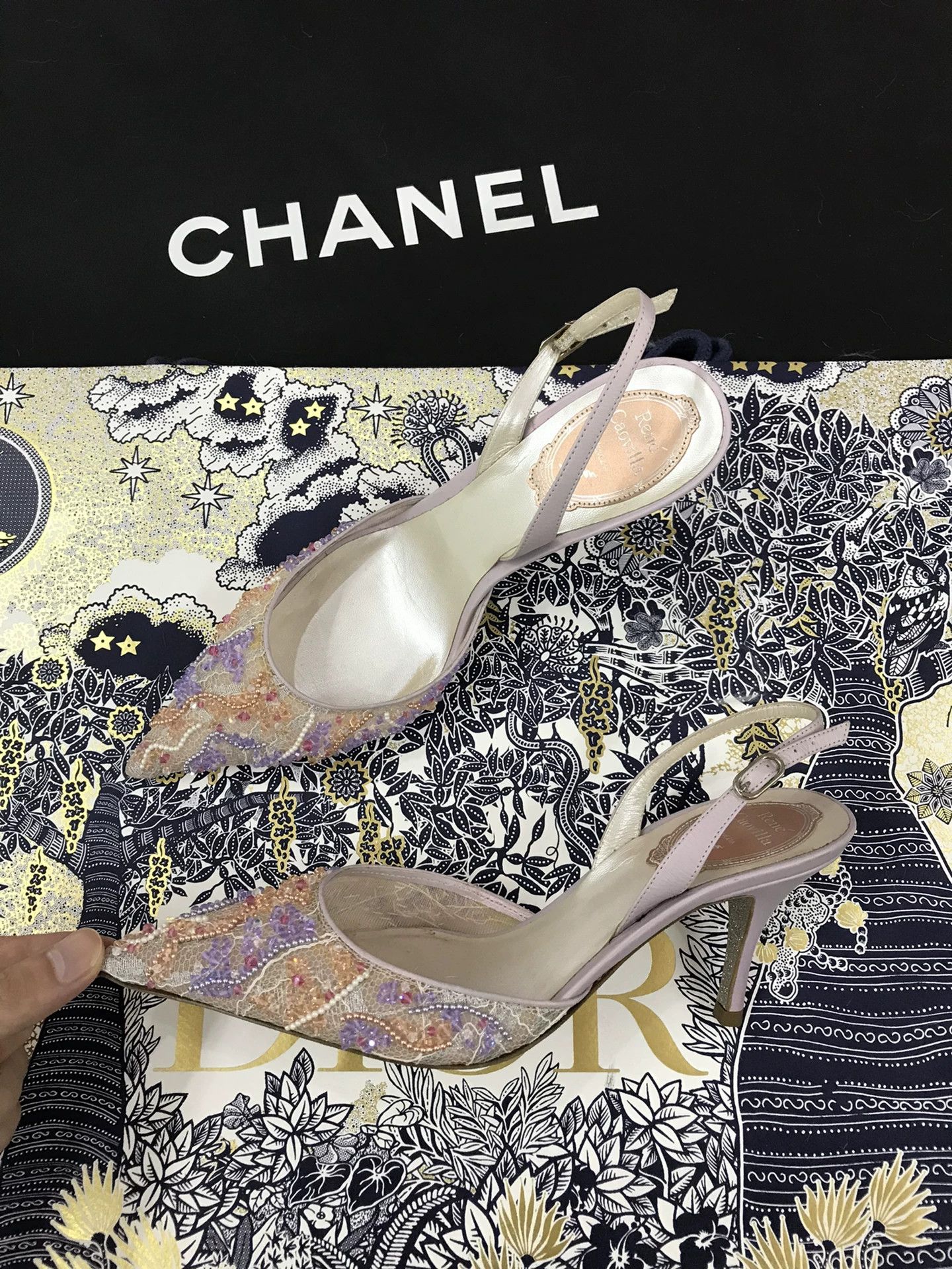 Rene Caovilla Rene Caovilla Beaded High Heels Size US 5.5 / IT 35.5 - 1 Thumbnail