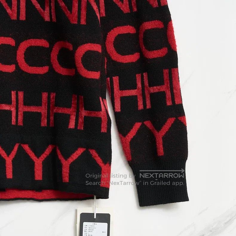 Givenchy Givenchy Men's Letter Jacquard Knit Sweater Size US XL / EU 56 / 4 - 3 Thumbnail