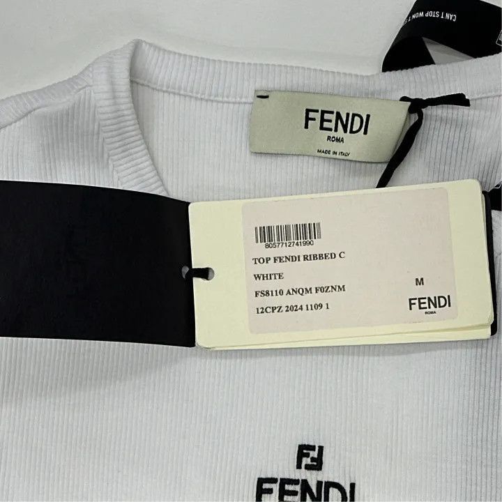 Fendi Fendi Logo Print Short Sleeve T-Shirt -2507 Size M / US 6-8 / IT 42-44 - 2 Thumbnail